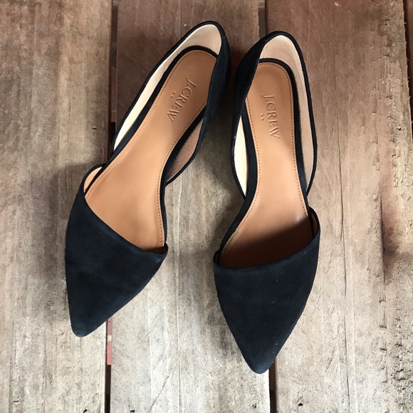 J. Crew Shoes - J. Crew Zoe Suede D’Orsay Flats | Black